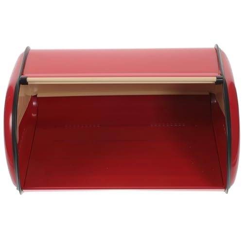 Organizador de alimentos y caja metálica roja para pan fresco casero 2