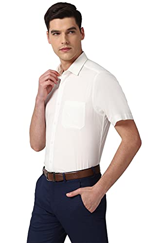 Image of Peter England Men's Cotton Solid Regular Fit Shirt