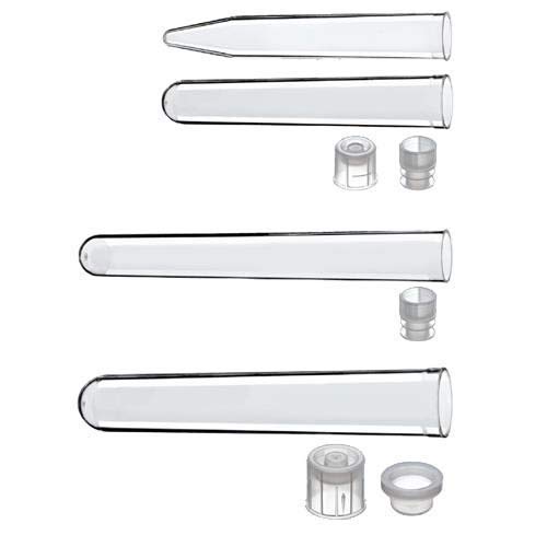 Labcon SuperClear 3528-355-000 Polystyrene Round Bottom Culture Tube with Dual-Position Caps, Clear, 17mm Diameter x 100mm Length, 14ml Capacity, Sterile (Bag of 125, Case of 1000)