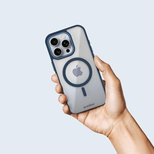 Image of Stuffcool Lead Duo Material Case for iPhone 16 pro max, Soft Edge Clear Gloss Finish Back, Magsafe Enabled with a Raised Metallic Frame for The Camera Lens