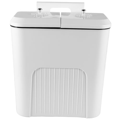 Caneca de basura rectangular de pared 9L blanca