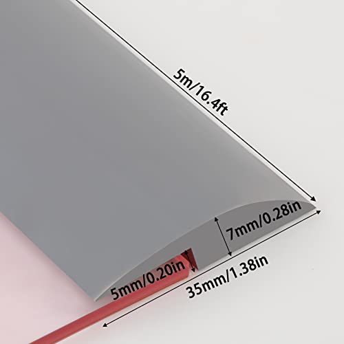 Peel and Stick Floor Transition Strip, Carpet to Tile Transition Edging Trim Suitable for Doorways Threshold (Cover Height Within 5mm) - Image 3