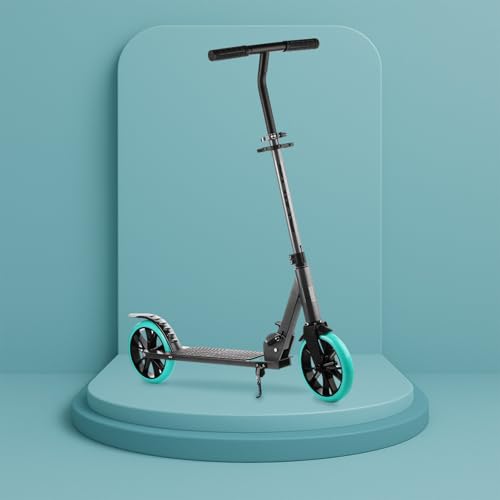 Image of Toyshine Rhino 2 Wheel Runner Scooter with Anti Slip ABS Base Big Wheels Height Adjustable Handlebar Foldable Max Load 50kg for Boys and Girls Ages 5 and Above - Grey