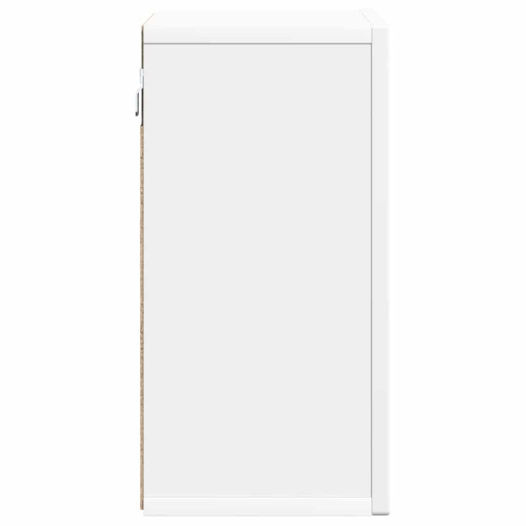 Szafka wisząca z regałem ELST biała, 60 x 20 x 40 cm, materiał drewnopochodny, miejsce do przechowywania do kuchni, korytarza, salonu, system porządkowania z wszechstronnym przechowywaniem