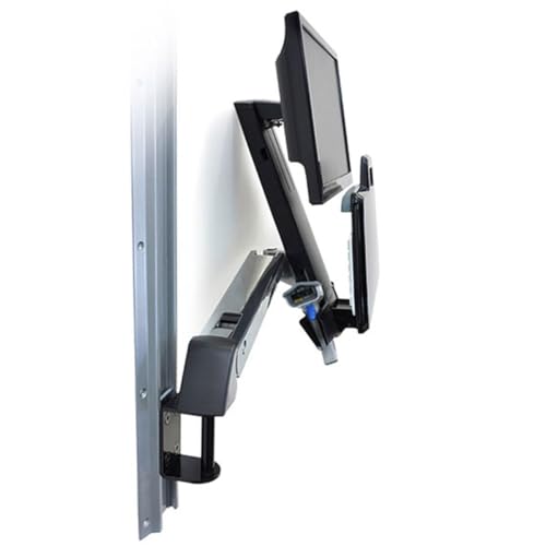 Sv Sit Stand Combo Arm support d'écran assis debout et tablette clavier articulée