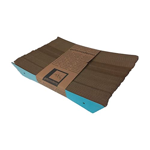 Gatomoderno Refil de Arranhador para Gatos de Papelão Kraft, Modelo Brasília, Azul Bebê.