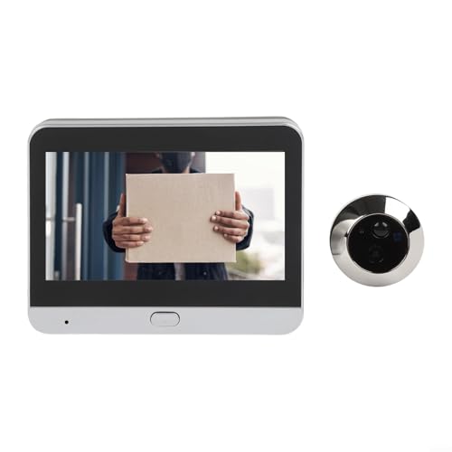 Smart Door Peephole Camera with 4.3 Inch Color LCD Monitor, 1080P Wide Angle Lens, PIR Motion Detection, Night Visions and WiFi Connectivity for Apartment Security