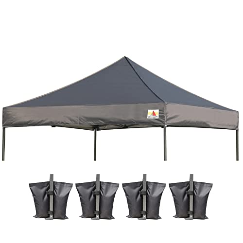 Image of ABCCANOPY Replacement Canopy Top for Pop Up Canopy Tent 8x8 Deep Gray