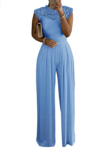 Minetom Jumpsuit da Donna Elegante Pizzo Tinta...