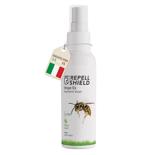 RepellShield® Spray Vespe e Calabroni ad Azione Rapida - Repellente Vespe Esterno per Piscina e Giardino - Sicuro e Affidabile Spray Anti Vespe - Alternativa a Insetticida Vespe e Calabroni,100ml