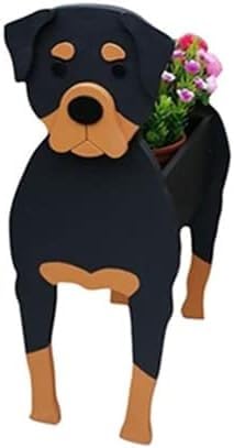 KJMWXOP Dog Shape Flower Pot, Garden Planter, Animal Shaped Flower Plant, Succulent Pot Decoration For Yard Decoration,Rottweiler