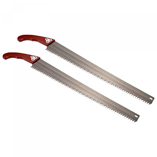 uxcell 24 Inch Pruning Saws, Straight Blade Hand Saw Wood Handle for Camping Garden Wood Tree Branches Trimming, 2pcs