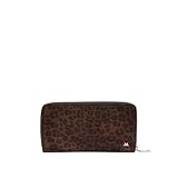 MISAKO Leo Monedero Grande Animal Print Mujer - Leo Marrón 11x21x2cm