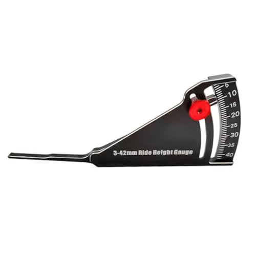 Laroal Medidor de Altura de conducción para Coche RC, Calibre de inclinación de Aluminio de 3 a 42 mm para Buggy y camión RC a Escala 1/8 y 1/10