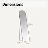 Amazon Basics - Specchio ad Arco a Figura Intera, Montaggio a Parete/Pavimento, 149,9cm x 40,6cm x 1,4cm, Nero #4
