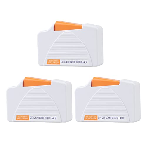 MSDADA 3 Pcs Fiber Connector Cleaner Box, LC/SC Fiber Cleaning Cassette with 500+ Uses