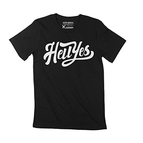 T-shirt graphique homme vintage éco-responsable Oui Bien Sûr imprimé coton durable