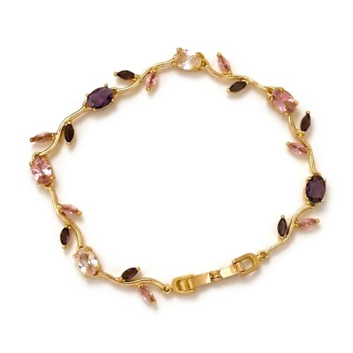 Image of Anti-Tarnish Tulip Bracelet for Women Stylish | Gold Plated Bracelet for Women | Fairy Bloom Rapunzel Bracelets | Daily Wear Gifting Jewellery | Gift for Anniversary