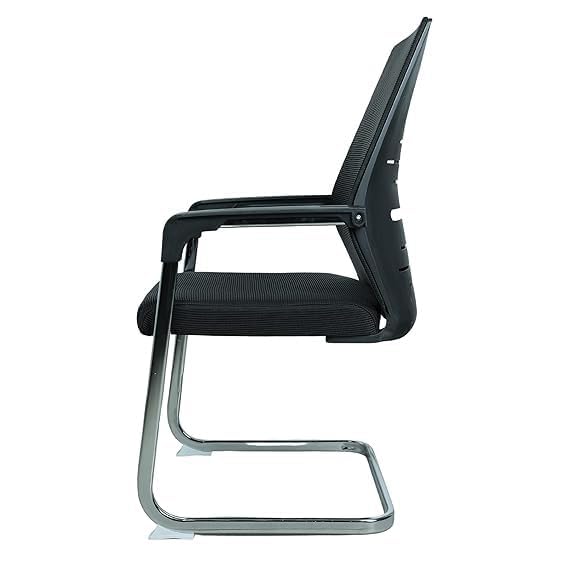 Image of Visitor Chair & Stylish & Durable Visitor Chair, Premium Mesh Fabric with Metal Frame and Meeting Rooms, Modern Ergonomic Design for Comfortable, Professional Seating