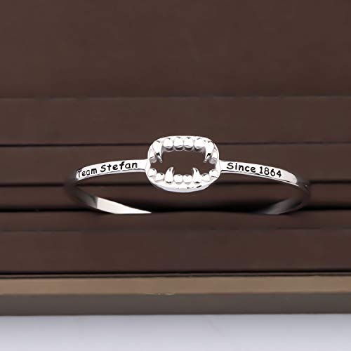 Image of CENWA Team Salvatore /Damon /Stefan Since 1864 Teeth Bracelet Vampire Fandom Gift
