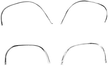 Speedway Motors Wheel Opening Molding Set, 4 Piece Polished Stainless Fender Wheel Arch Trim Kit, Exterior Wheel Opening Molding Replacement, Compatible with 1967 Chevy Chevelle