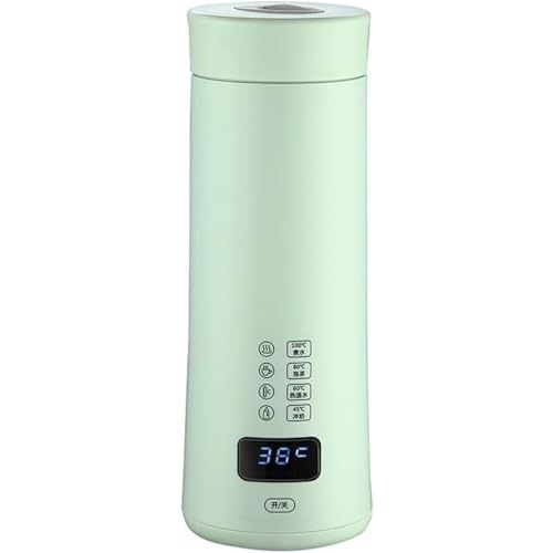 ULOVEJOY 電気ケトル ポータブル 小型 450ml USB恒温機能 茶ネットワーク付き 充電式電気ケトル LCD温度表示 マルチ温度調整 自動OFF 電気温水カップ 304ステンレス鋼 電気水筒 6分急速沸かし恒温機能 携帯湯沸かし器 8時間保温