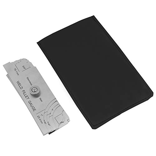 Calibrador para soldadura en filete, juego de 7 piezas en acero inoxidable con escala métrica y pulgadas para medir longitud de cateto y espesor de garganta miniatura 4