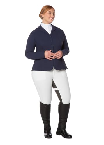 Image of Kerrits Women's Equestrian Stretch Competitor Coat - 4-Snap, Lightweight English Horse Show Jacket, Machine Wash