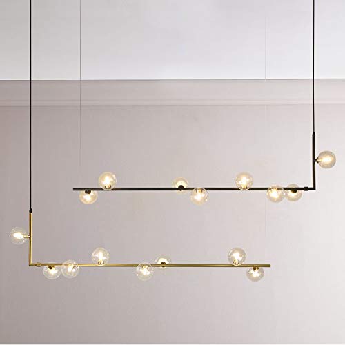 Luminaire suspendu design noir et verre pour intérieur haut de gamme