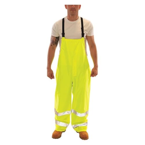 Image of Tingley Vision Overall - Fluorescent Yellow Green - Snap Fly Front - Silver Reflective Tape
