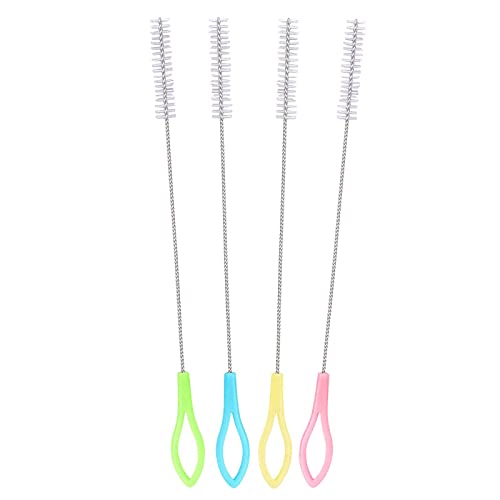 4 Pieces Straw Brushes,Reusable Straws Cleaning Brush,Test Tube Brushes,Nylon Brushes Straw Cleaning Brushes Suitable for Baby Bottles, Water Cups, Test Tubes, etc.