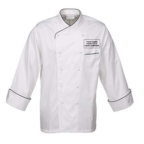 Chef Works Custom Mens Monte Carlo Premium Cotton Chef Coat White