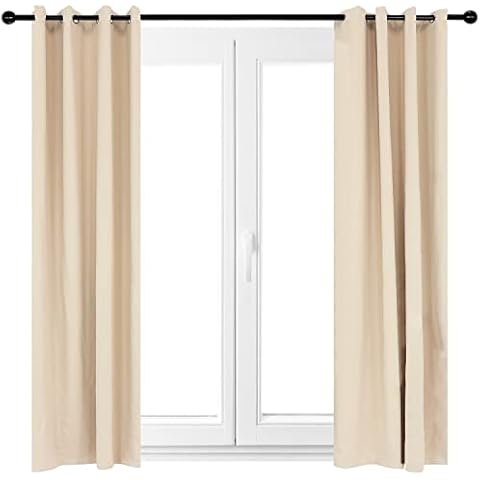 Sunnydaze Room Darkening Curtains Set of 2 Cover