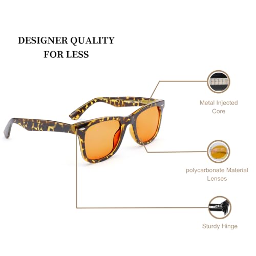 Image of 99% Blue Light Blocking Reading Glasses Women Men, Relieve Eye Strain, Sleeping Glasses, Amber Glasses