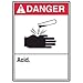 Accuform MRHL130VA ANSI Sign, Danger-Acid, 14" x 10", Aluminum
