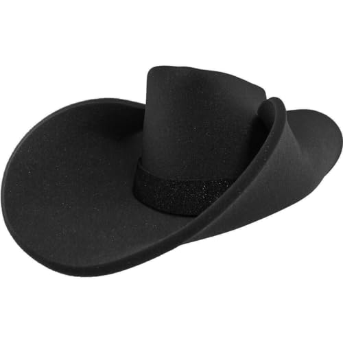 FUNSTITUTION Cowboy Hat - Giant Foam Hat - Oversized Silly Funny Hat - Black - For Adults and Kids