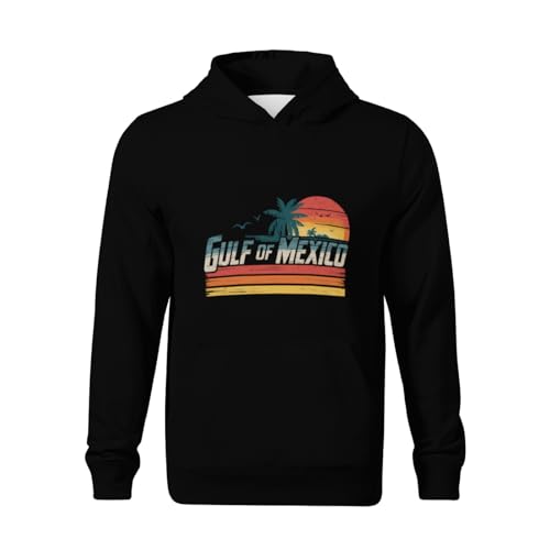 Kids Vintage Gulf Of Mexico Retro Boys Girls Lightweight Kangaroo Pocket Fleece Hoodies2