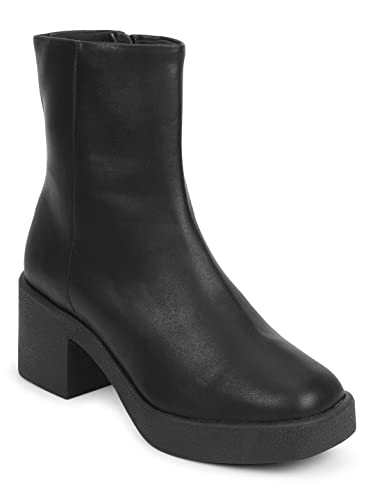 Truffle Collection Women’s ST-1261 Black PU Boots