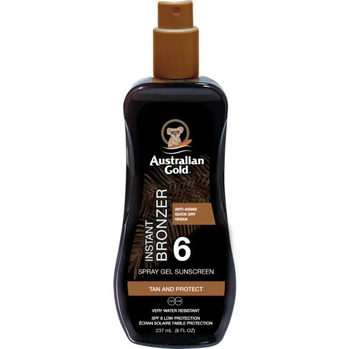 Australian Gold Spray SPF 6 bassa con protezione concia Agente...