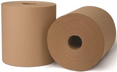 Renown REN06180-WB Controlled Use Roll Towel (Y), Natural, 8" x 1000', 1 Ply, 6 Per Case, Plastic, 8.75" x 23.19" x 15.5" (Pack of 6)