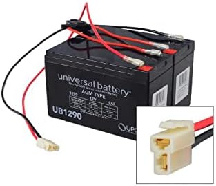 AlveyTech Paquete de baterías selladas de plomo ácido de 24 voltios para el Pulse ATV Quad Ride-On (9 Ah con arnés), baterías recargables de ciclo