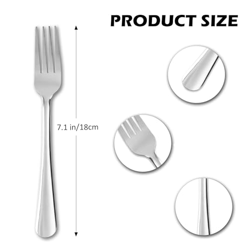 Image of 60 PCS Dinner Fork Set - Windsor Stainless Steel Silverware Fork 7.1 Inch with Dishwasher Safe Flatware Forks for 60,Table Forks for Home,Kitchen or Restaurant