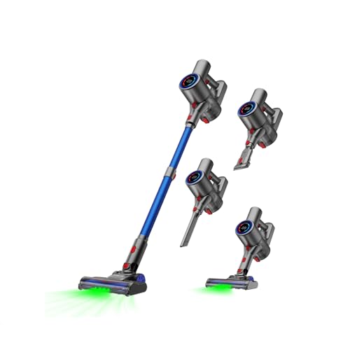 VersLife Aspiradora sin Cable 40KPA/500W,Z8 Escoba Inalámbrica Potente con Pantalla LED,Luz Verde,Diseño Autoportante,45 Min de Autonomía,para Pelo de Mascotas,Suelo y Alfombra VersLife Aspiradora sin Cable 40KPA/500W,Z8 Escoba Inalámbrica Potente con Pantalla LED,Luz Verde,Diseño Autoportante,45 Min de Autonomía,para Pelo de Mascotas,Suelo y Alfombra