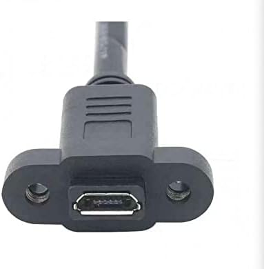 innov8 Micro USB 5 Pin B Male to Micro B Female Panel Mount Extension Cable - 0.3m (2 Screws included)
