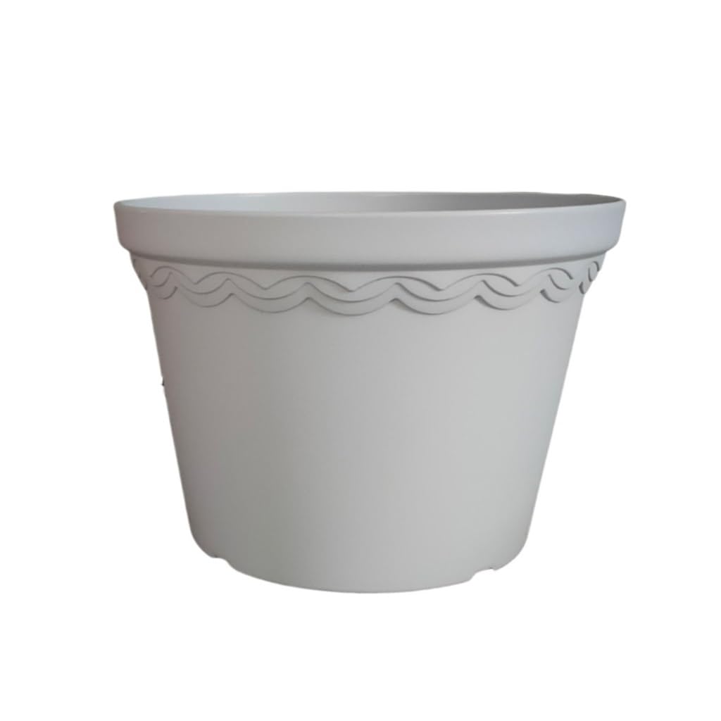 NEBE Planter Boxes Outdoor Simple Imitation Porcelain Resin Planting Flower Pot Plastic Breathable Bottom Hole Planting Pots(B)
