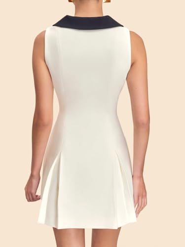 Elegant Sleeveless Blazer Dress Buttoned Short Skirt Long Casual Blazer Work Office Skirt Slim Fit4