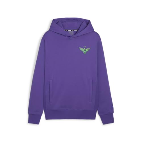 Image of PUMA Mens Melo Hoodie X Toxic Casual Outerwear Casual Hoodie - Purple - Size L