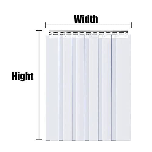 Rideau à lanières en PVC transparent haute résistance, rideau à lanières en PVC transparent haute résistance pour porte de congélateur, rabat en vinyle isolant pour chambre froide commercial