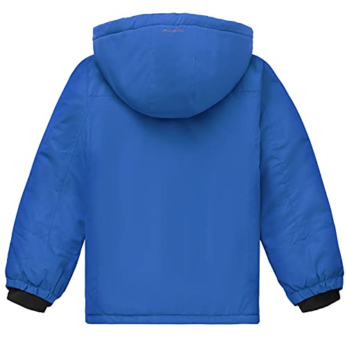 Image of WULFUL Boy's Waterproof Ski Jacket Warm Fleece Hooded Winter Snow Coat