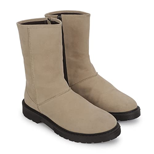 Image of YOHO Slays women comfortable Boots | Extra cushioned foot bed and skin friendly Ankle Boot with low heels | Trendy, Stylish,Casual Boots with zipper | Winter, snow and holiday outings